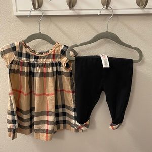 Burberry baby leggings and dress